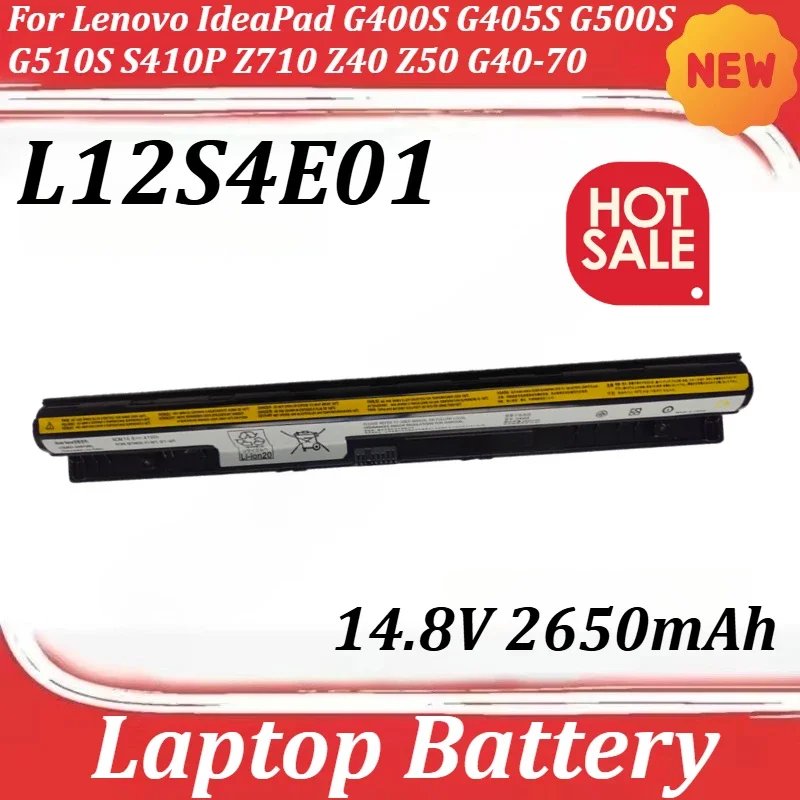 

L12S4E01 14.8V 2650mAh Laptop Battery for Lenovo IdeaPad G400S G405S G500S G510S S410P Z710 Z40 Z50 G40-70 L12L4A02 L12M4A02