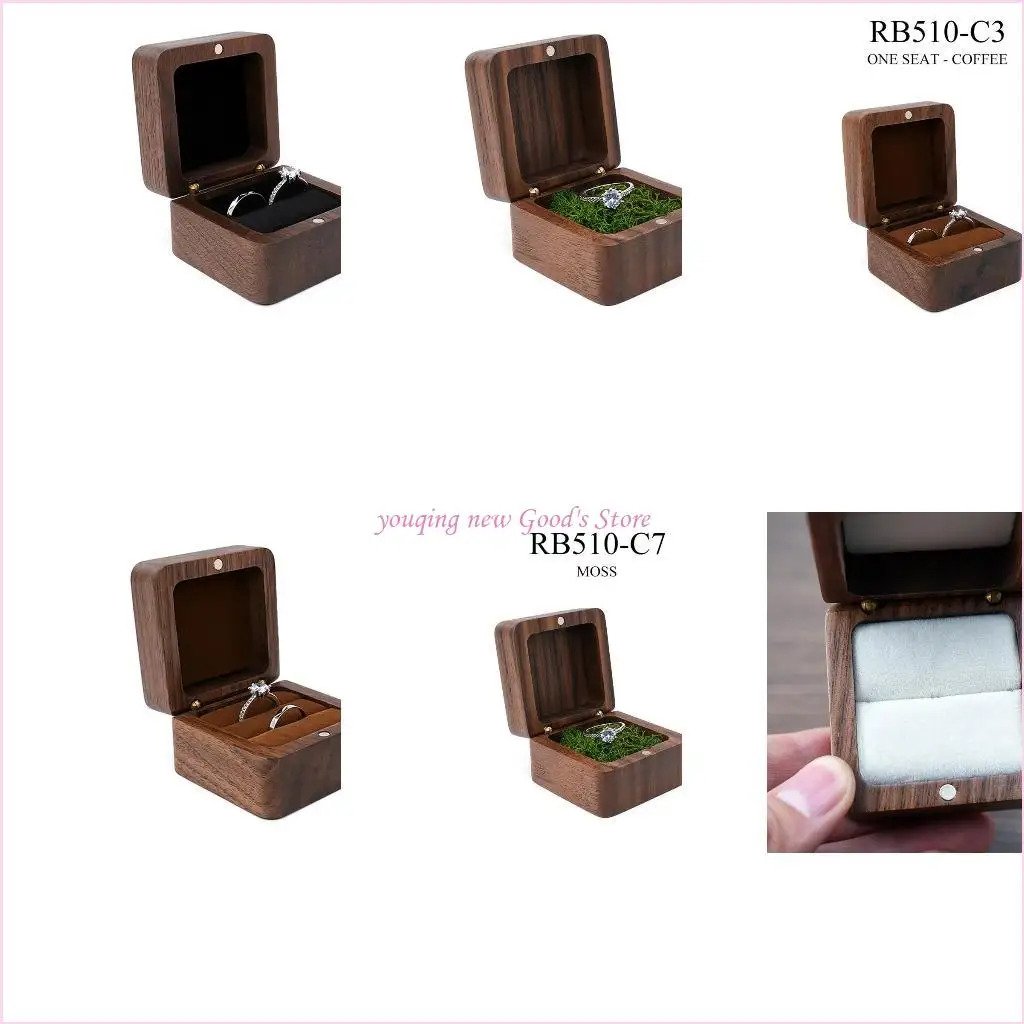 

57qa Retro Jewelry Display Square Lose Box мягкая внутренняя держатель кольцевой кольцевой кольцевой держатель