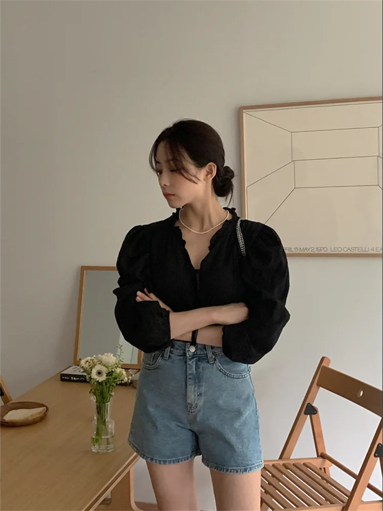 Women Blouse Female Shirt Summer Womens Blouses Spring Maxi Blusas Casual Elegant Vintage Long Sleeve Cotton Oversize Loose