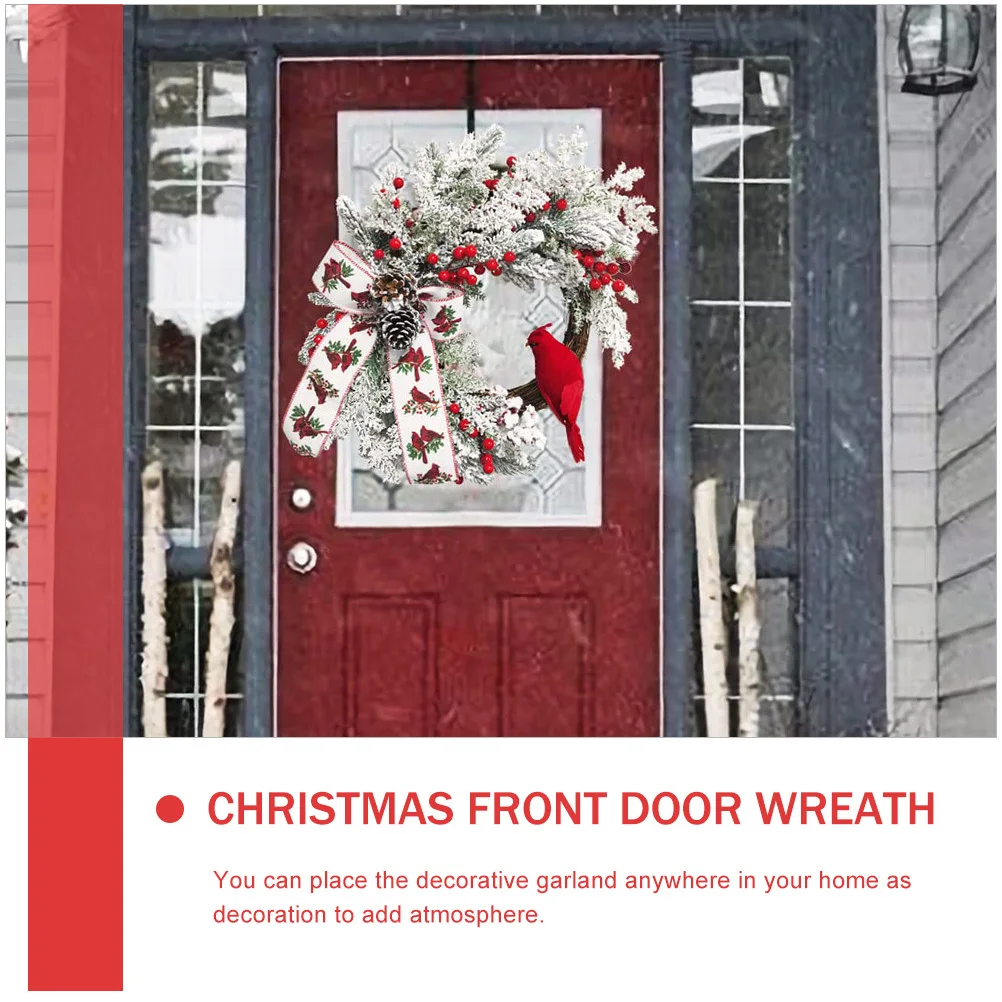 

Christmas Wreath Decorative Garland Xmas Party Hanging Front Door Wreath Wall Decoration Xmas Garland Festival Scene Decor