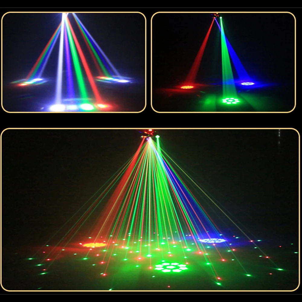 أضواء حفلات الديسكو مع التحكم الصوتي DJ جهاز عرض ليزر داخلي DMX الإضاءة نادي الرقص الديناميكي والعطلات 2025 الأحدث #4