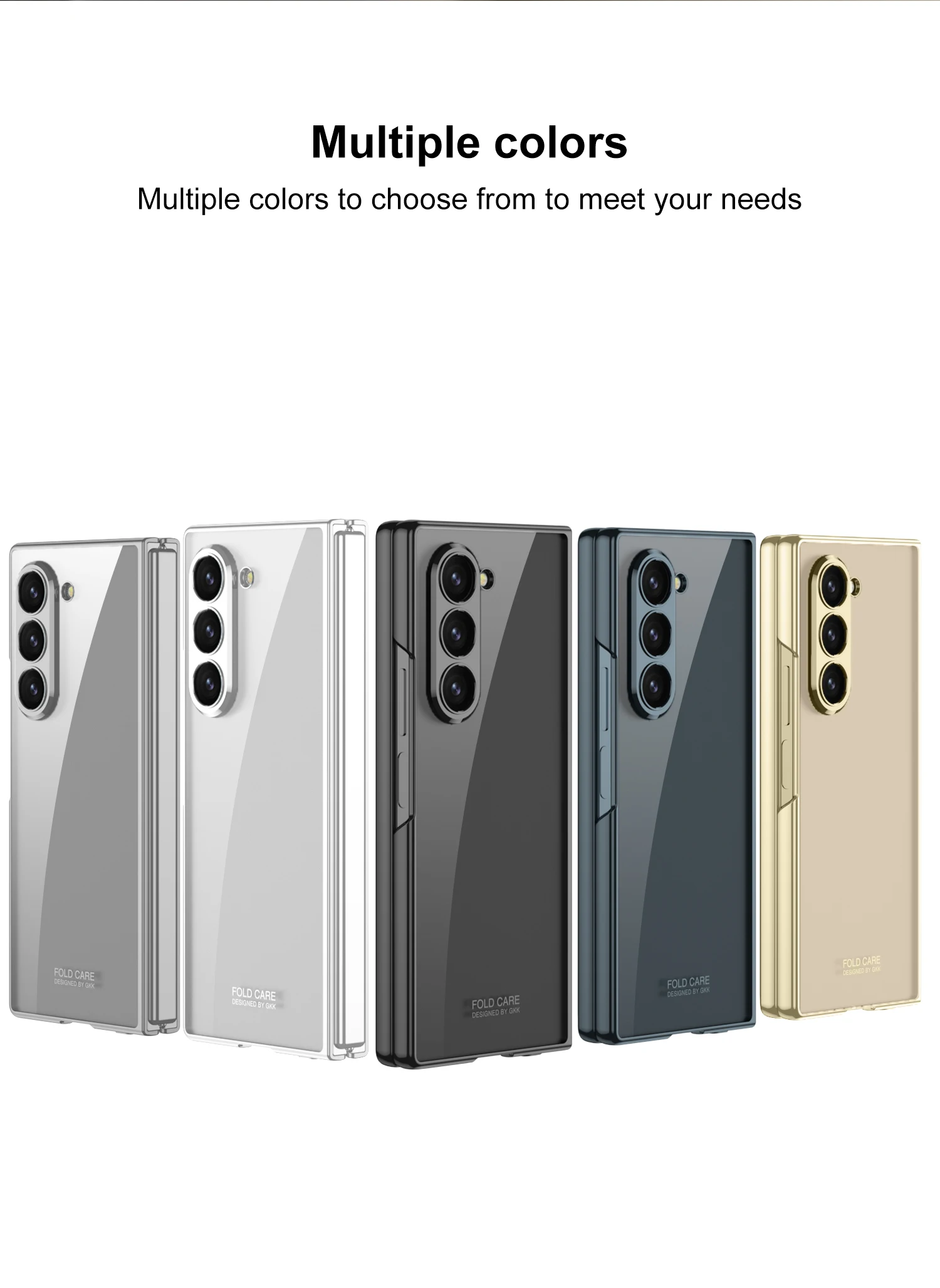 Luxus-Beschichtung Bildschirm Glas Fall Für Samsung Galaxy Z Fold 7 6 Kamera Schutzhülle Klare Kunststoff Abdeckung Für Z falten 5 4 Funda – Detail 13