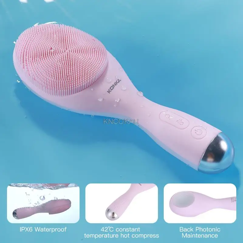Electric Face Cleansing Brush Silicone USB Facial Cleansing Brush Skin Care Cleanine Machine  Waterproof