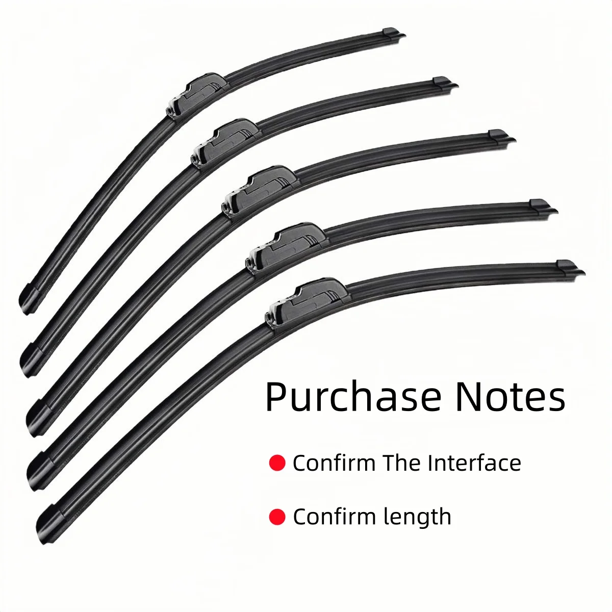 

1pcs Universal Car Windshield Wiper Blades, 14"+26" Bracketless Rubber Wiper Set, All-Season Replacement