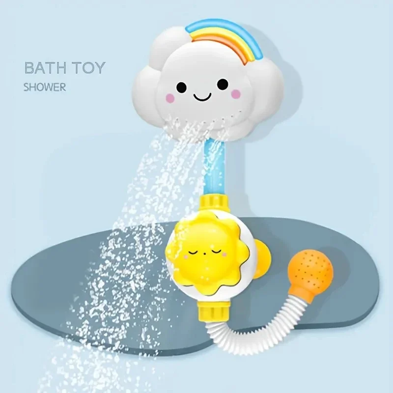 New children turn around Spraying clouds showers baby bathroom toys play in the water Cute animal Dolphin frog Swimming bath toy