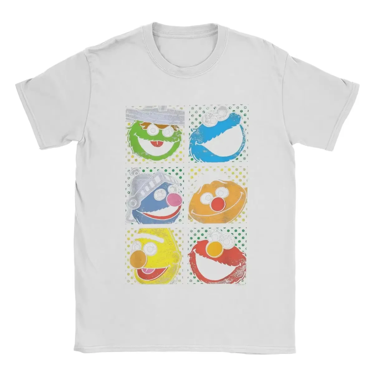 2026 new Street style - Four-sided fun cotton short-sleeved T-shirt. Flavor Moon Weird Guy T-shirt.