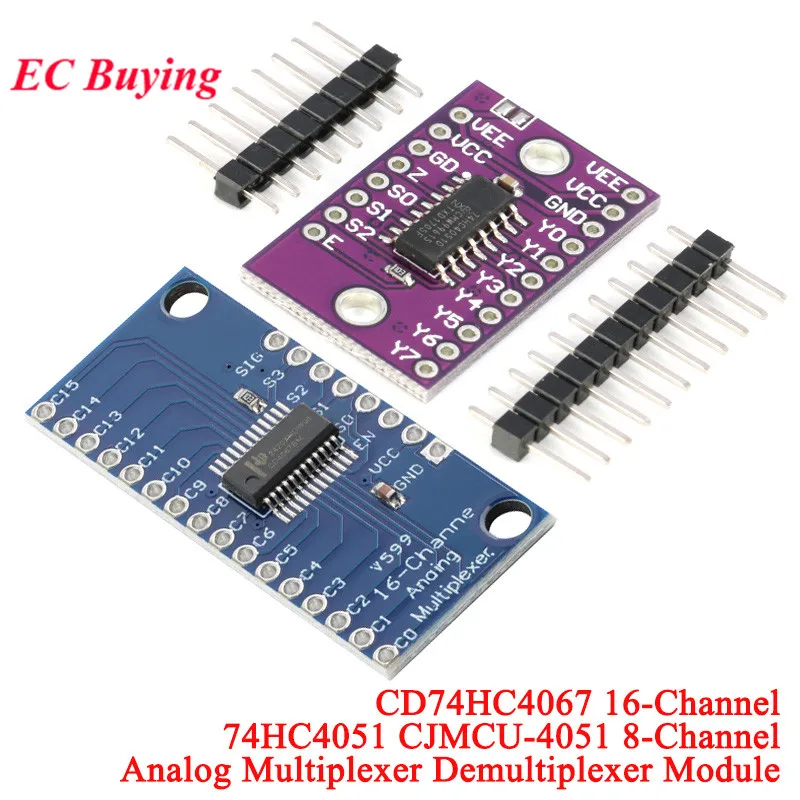 1-10Pcs 74HC4051 8 Channel Analog Multiplexer Selector Module CJMCU-4051 Multiplexers Distributor Resolver 74HC4051D CD74HC4067