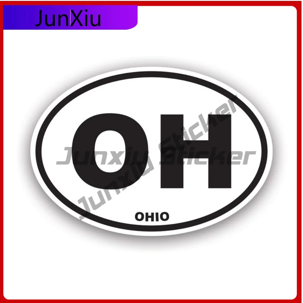 

Ohio Euro Oval Scratch Resistant Waterproof Cool For Bumper Helmet Rear Windshield Easy Apply No Residue Accessories Sun