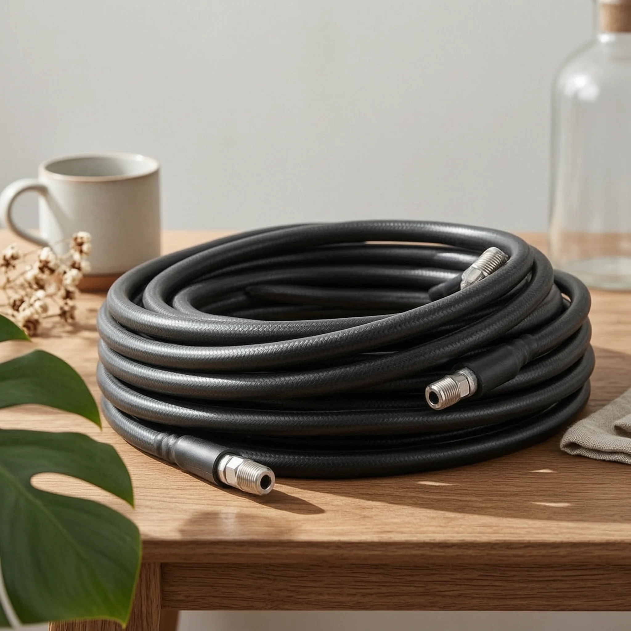 Sewer Jetter Hose High-Pressure Sewer Jetter Kit Drain Cleaner Hose Thickened Drain Cleaner with Adapter Fittings Professional