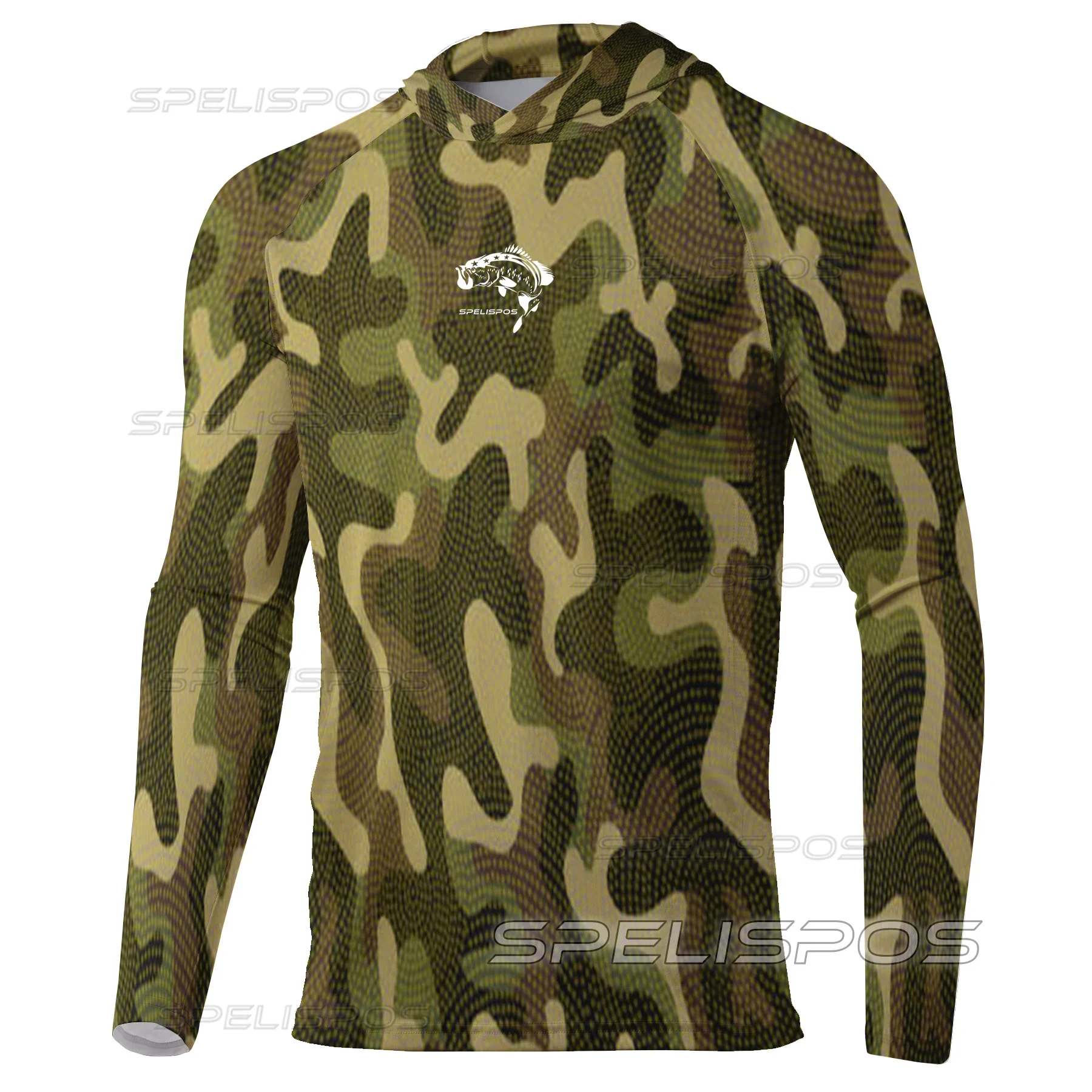 

Hood Fishing Wear Outdoor UPF 50+ Anti-UV Sunscreen Breathable Hiking Lightweight Quick-Dry Fishing Hoodies Angling Tops Wear