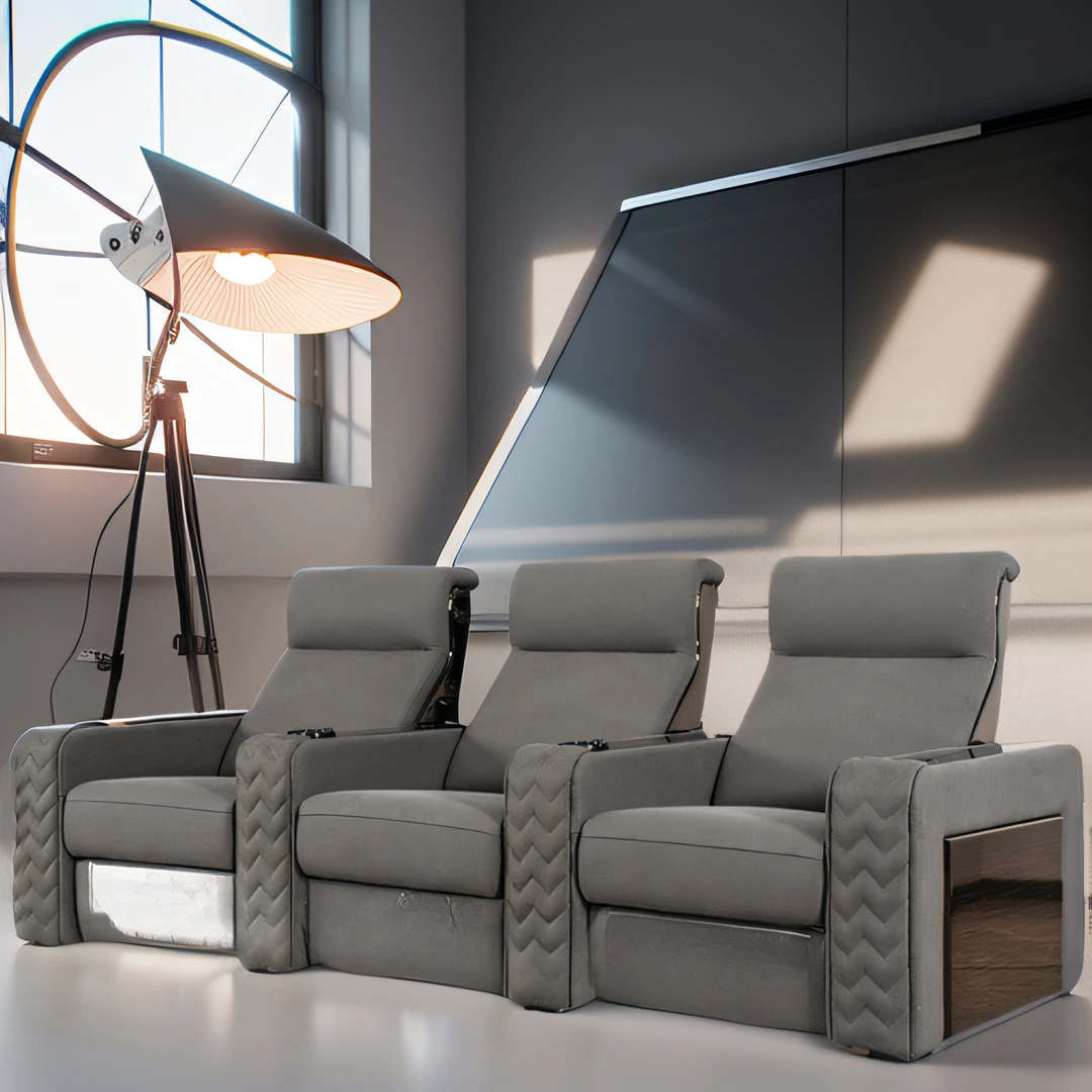 

-leather Living Room Set Theater Furniture Electric Recliner Functional Automatic Napa Leather Sofa Cinema Chair VIP Sofa