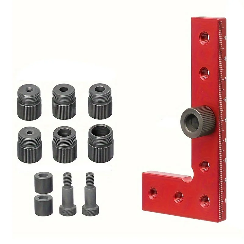 

AT02-Self-Centering Dowel Jig Line Scriber Dowel Jig Square Center Finder Wood Working Tool B
