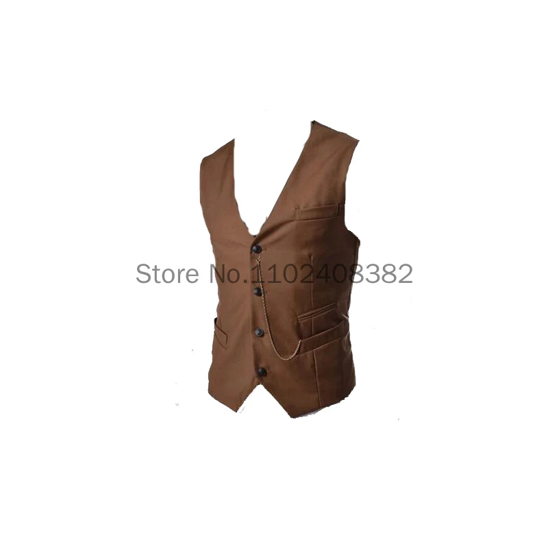 Adult Costume Accessories Set Steampunk WaistCoat Gangster Vest Pocket Watch 1920s Men Gatsby Cosplay Beard Disfraces
