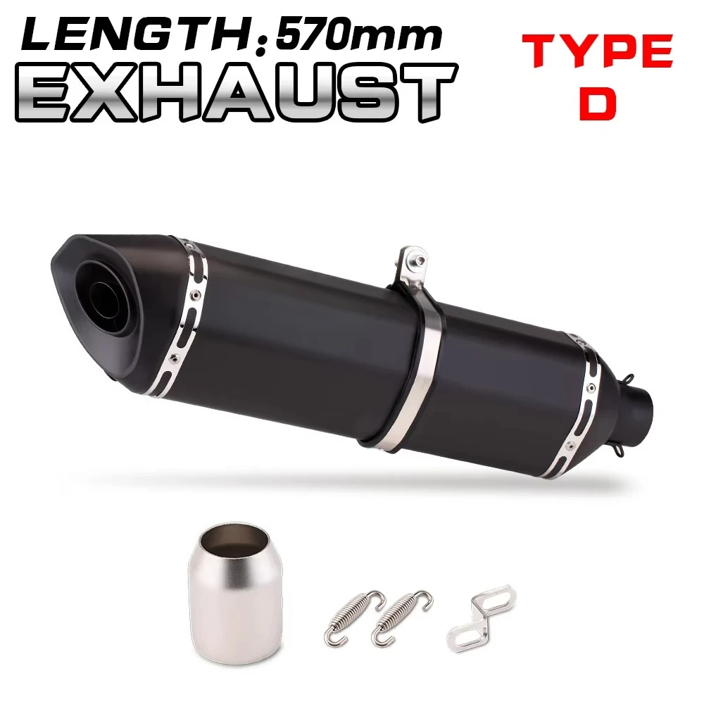 Universal 51mm Motorcycle Exhaust Modification Muffler For F750GS F850GS R1200GS 390DUKE ADV Laser Logo 570mm
