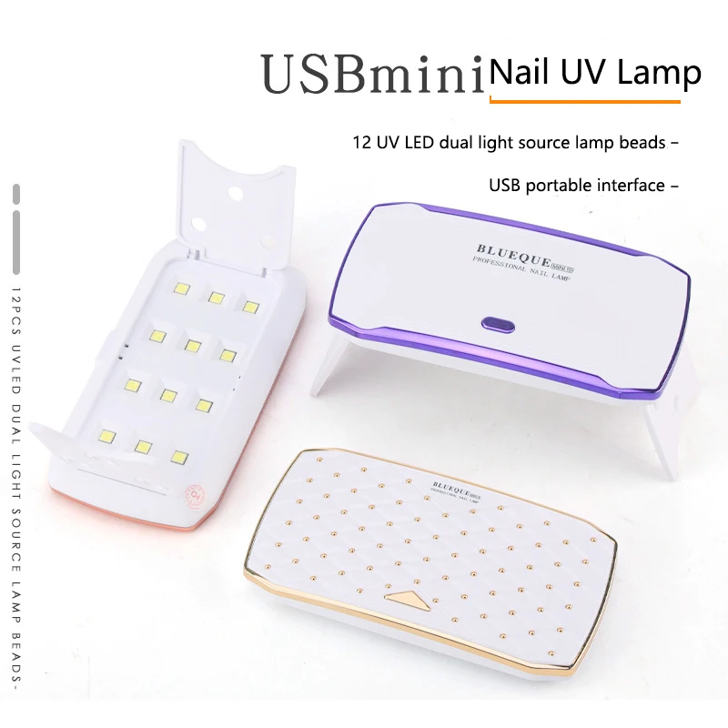 Mini Nail Art UV Light Therapy Machine, Dobrável, Sem Mão Preta, Secagem Rápida, Esmalte, Gel Baking Lâmpada, 36W, Novo, Venda Quente