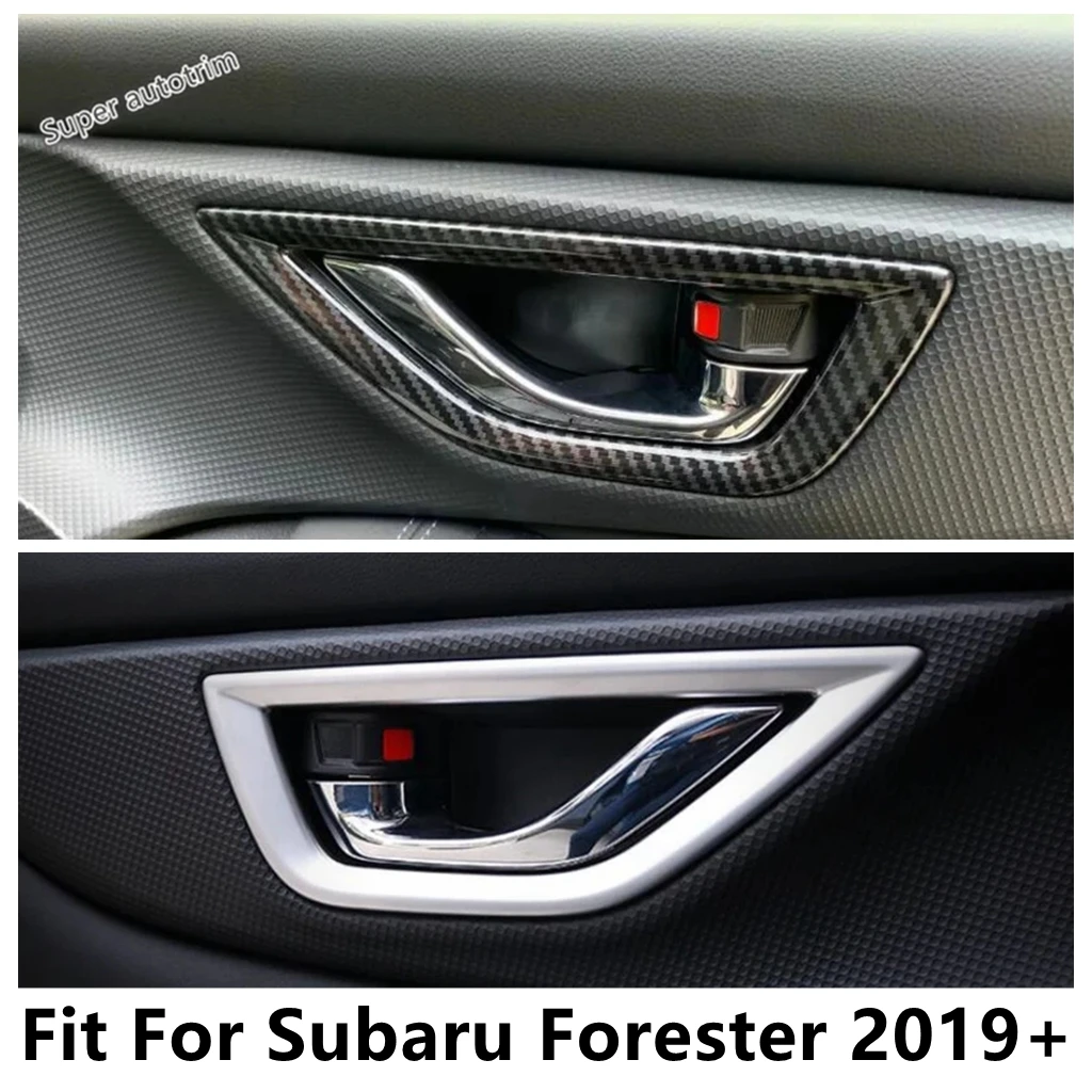 

Car Inner Door Handle Bowl Frame Panel Cover Trim For Subaru Forester 2019 - 2023 Matte / Carbon Fiber Look Accessories Interior