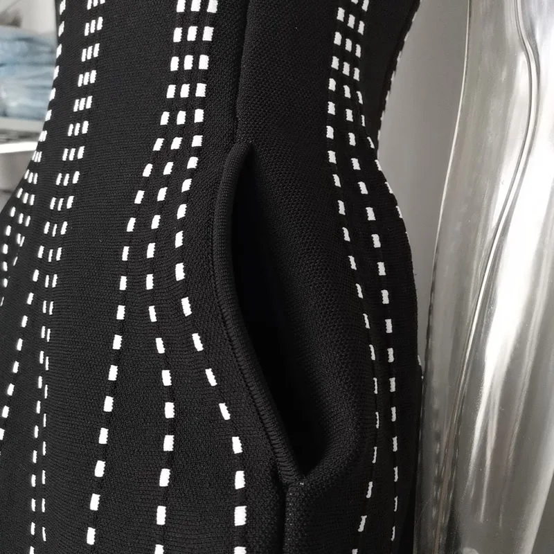 Robe à bandes pour femmes, bloc de couleurs lourd, Mini robes plissées élégantes et Sexy