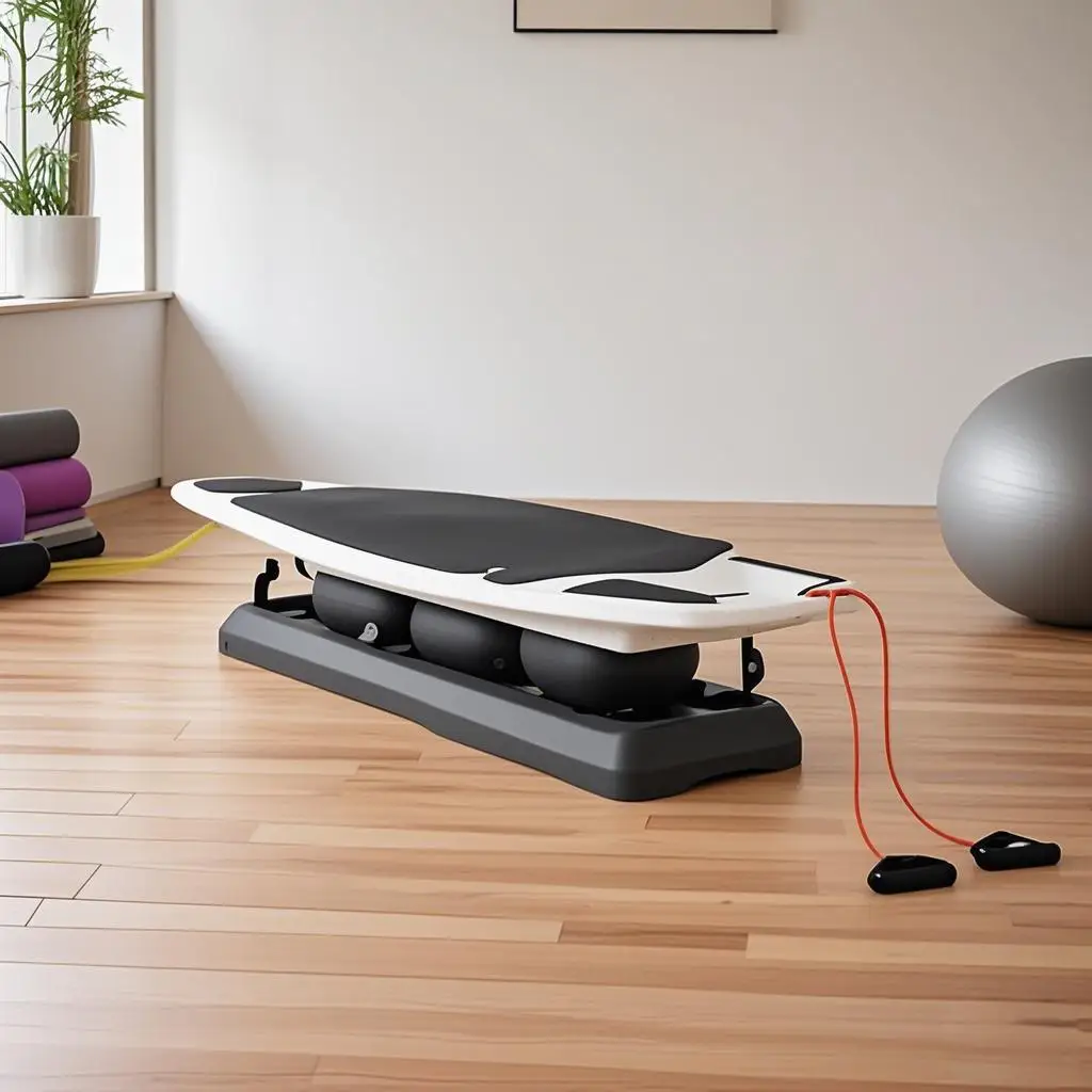 Professional Multifunctional Surfboard Spring Bed for Board Surfing Pilates Reformer Machine for Home Gym Studio Equipment Body