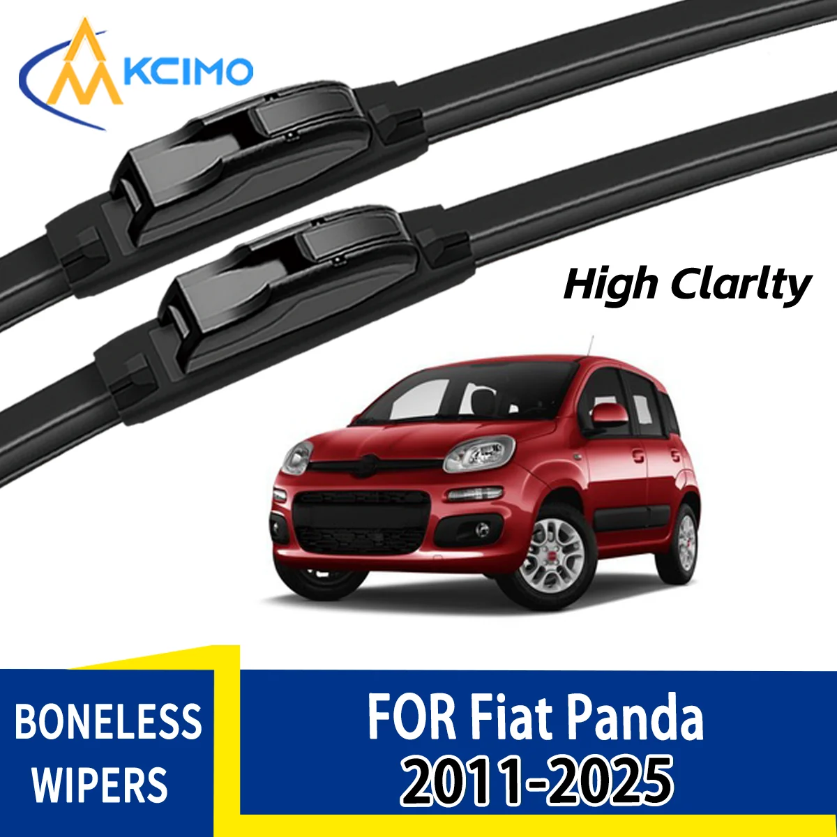 

Для Fiat Panda 319 2011-2025 Автомобильные прочные бесшумные щетки стеклоочистителя для лобового стекла, аксессуары для замены автостекол