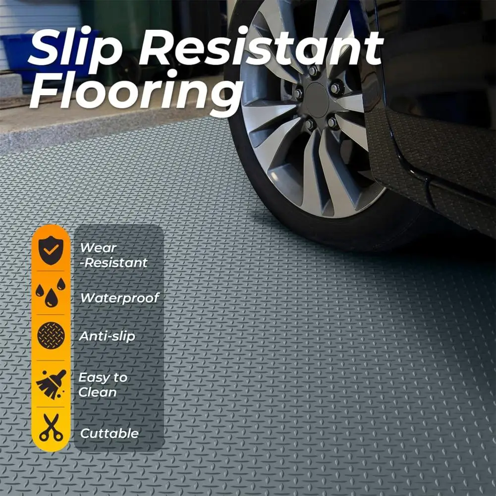 2mm Thick PVC Floor Mat Roll,  Non-Slip, Waterproof & Easy to Clean - Ideal for Kitchens, Bathrooms, Garages, Swimming Pools