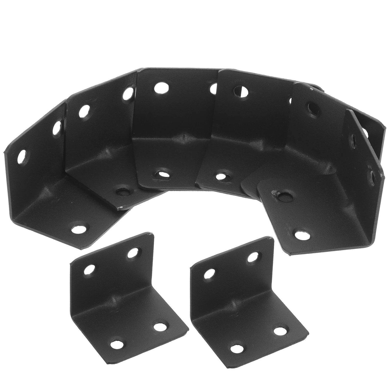 

10pcs Stainless Steel Angle Bracket Durable L-Shaped Shelf Support Heavy Duty Corner Brackets For Office Warehouse