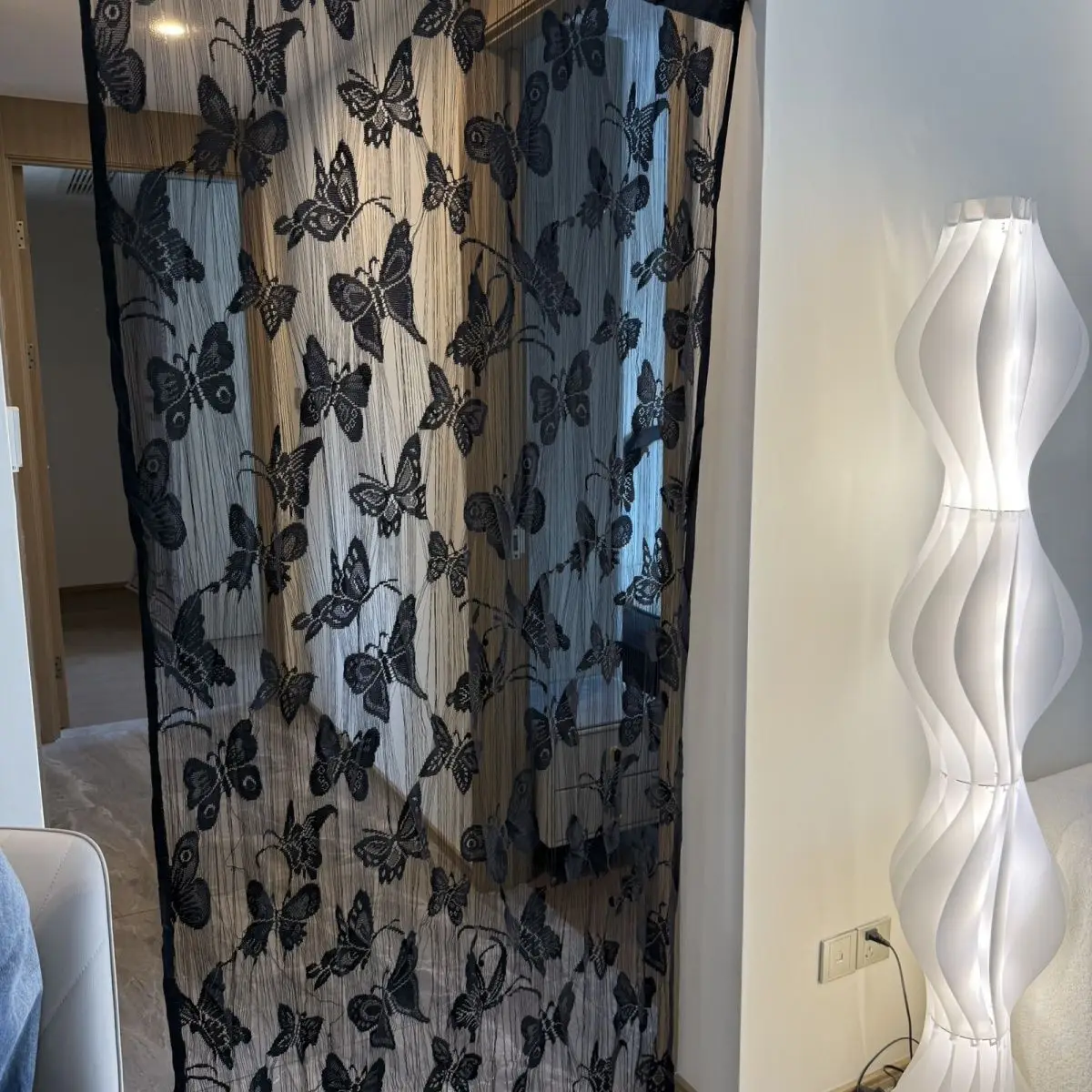 39.37*78.74inch Mesh Butterfly Curtain, Living Room Partition Curtain, Bedroom Lounge Door Curtain, Wedding Decoration