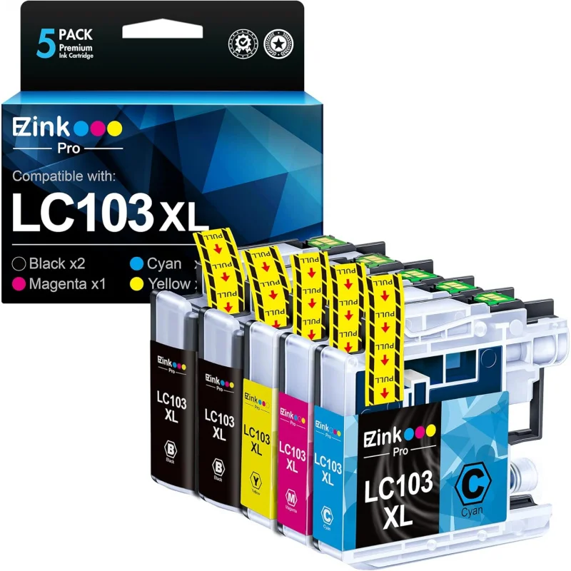 LC103 LC103XL Compatible Ink Cartridge Replacement Brother LC103 LC101 Ink Cartridges Compatible with MFC-J870DW MFC-J6920D