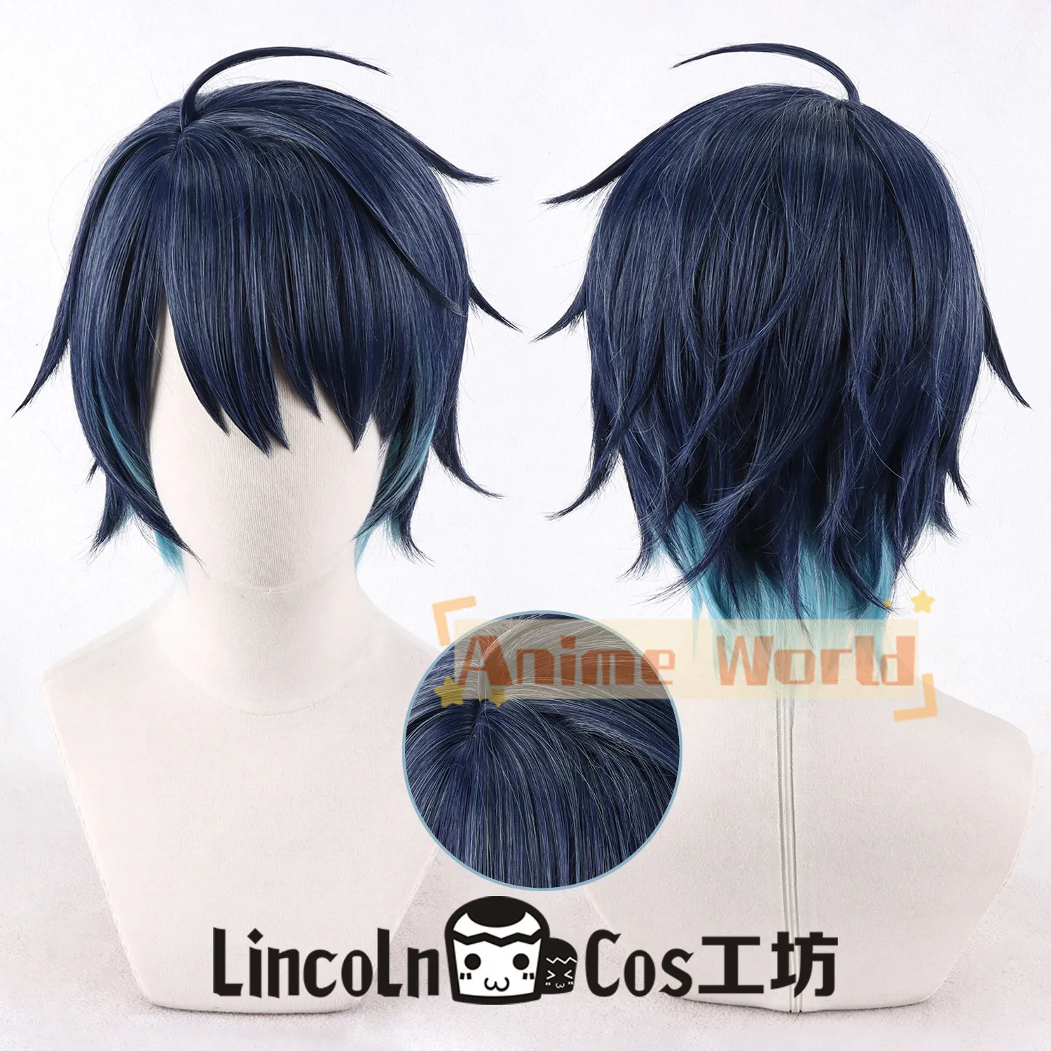 

Anime Deuce Spade Cosplay Wig Halloween Carnival Party Props Synthetic Hair Heat Resistant Fiber + Wig Cap