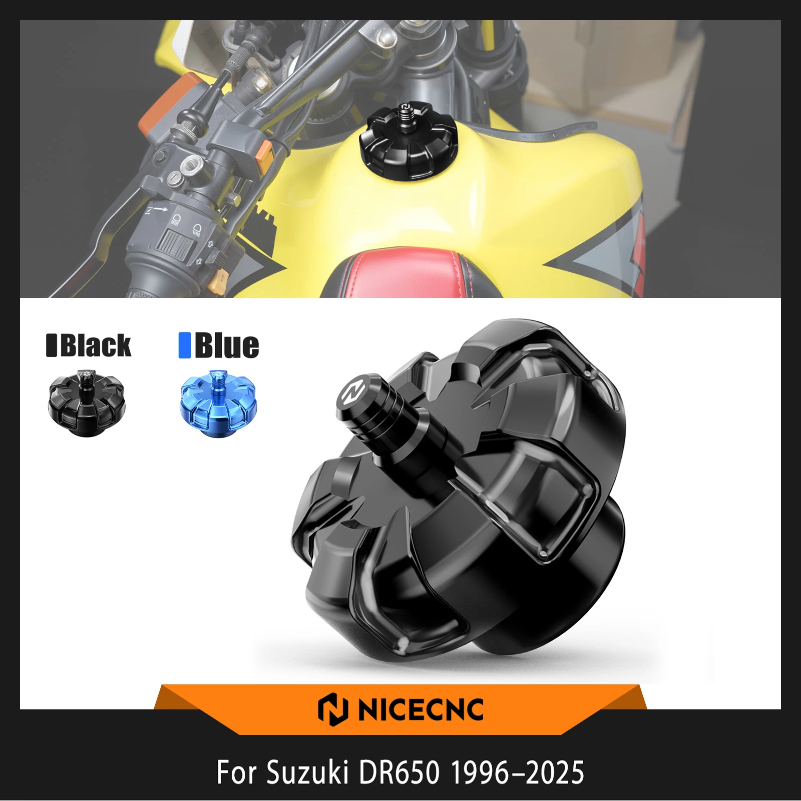 For Suzuki 1996–2019 DR650 S DR650 SE NICECNC Fuel Tank Cap /Gas Cap For Suzuki DR650 S/SE 2019 2018 2017 2016 2015 2014 2013
