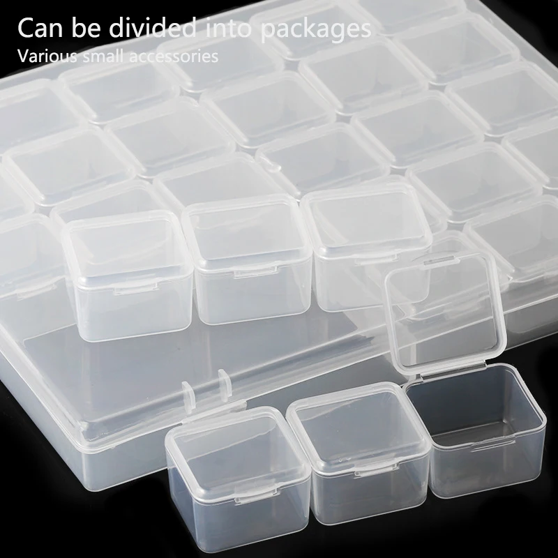 1/6/9/15/30Grids DIY Diamond Jewelry Storage Box Grids Clear Nail Art Rhinestones Tools Beads Display Storage Case Organizer Box