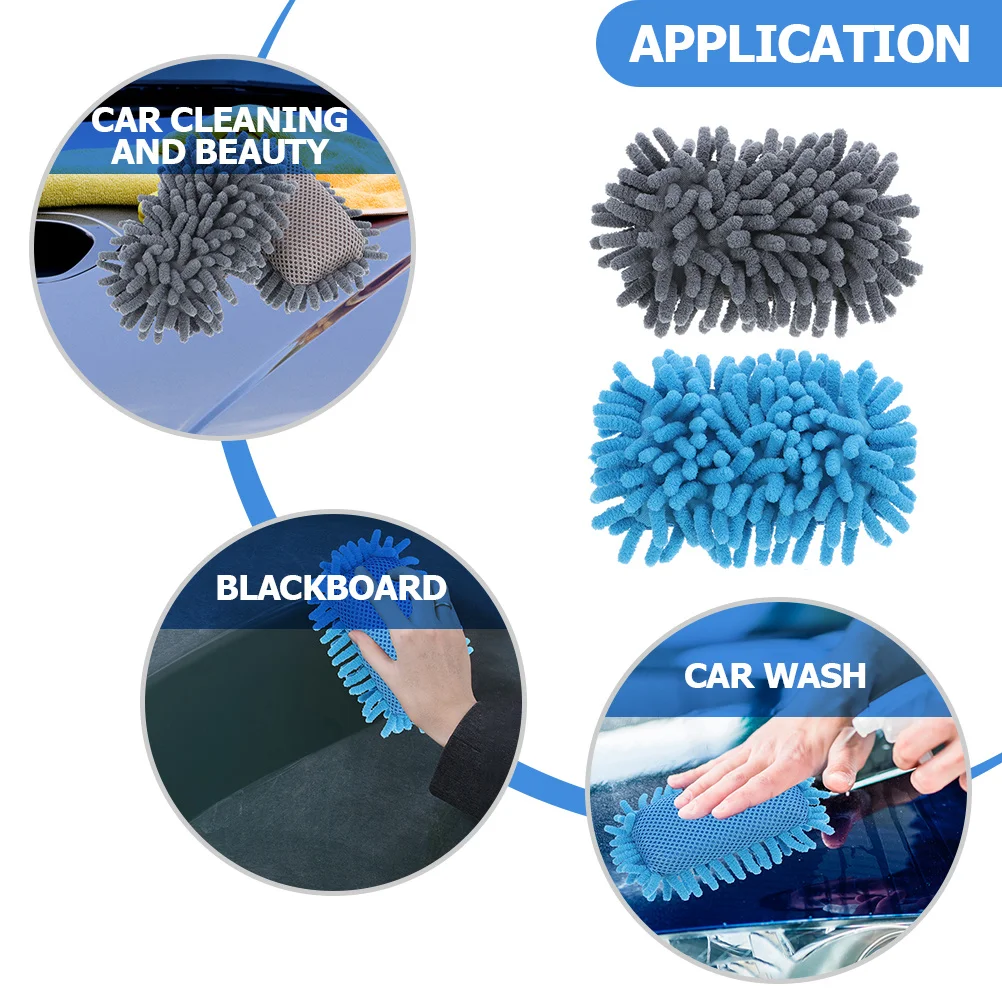 2Pcs Dry Erase Eraser Microfiber Chenille Material Effective Wiping for Smooth Surfaces Creative Design Classroom Office Use