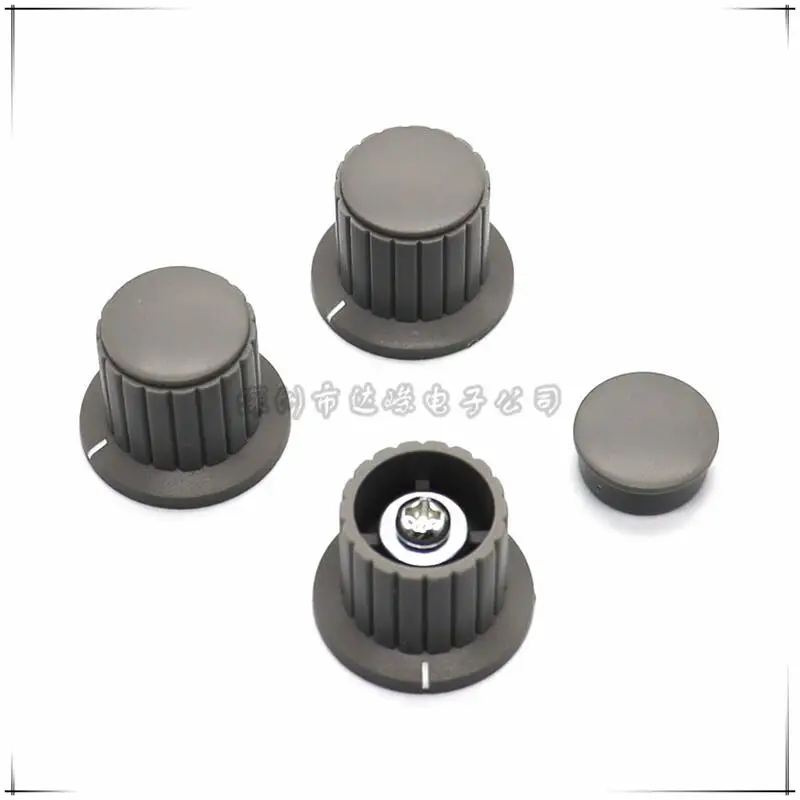 5PCS 25×18.5mm plastic screw knob cap Potentiometer switch cap welding machine adjusting knob cap speed cap round hole 6mm