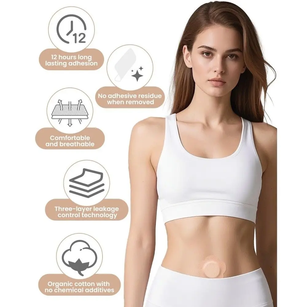 

20pcs Disposable Anti Leakage Castor Oil Patches Portable Breathable Castor Oil Pack Wraps No Wash Belly Button Patch Massage