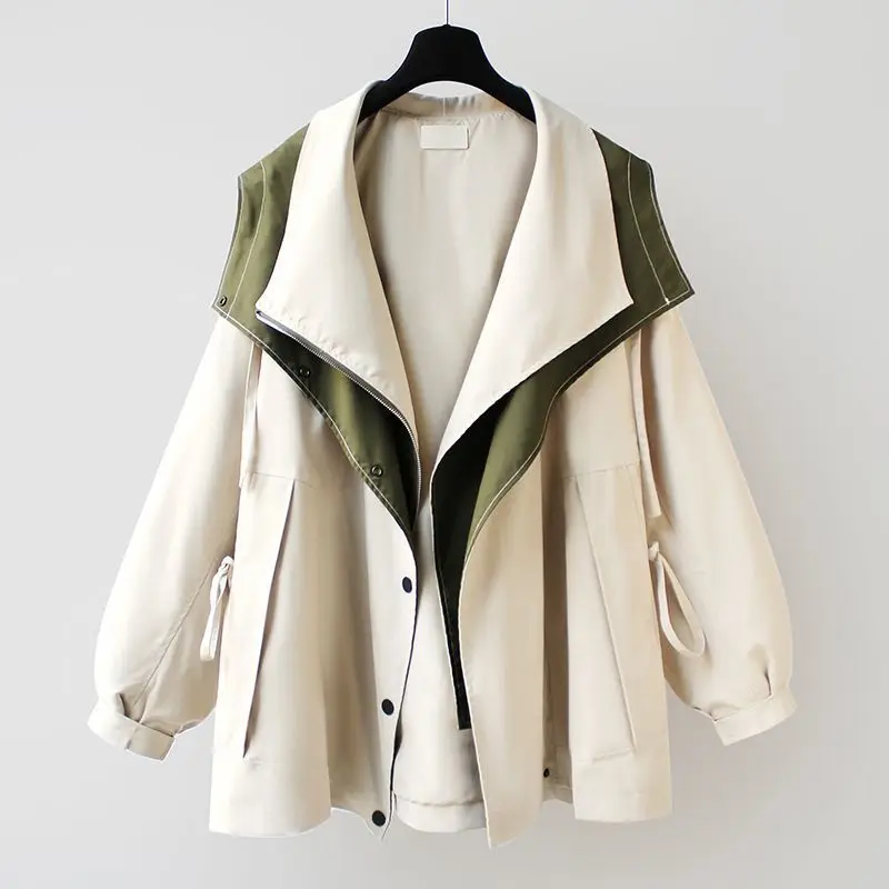 Waist Medium and Long Trench Coat 2025 New Women's Spring and Autumn Casual and Popular Tooling Jacket
