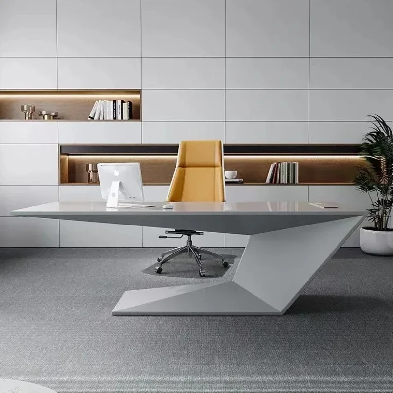 مكتب مكتب جمالي واسع يقف كرسي صغير للكتابة مكاتب الكمبيوتر التنفيذية دراسة طاولة خشبية بيضاء أثاث المراقبة