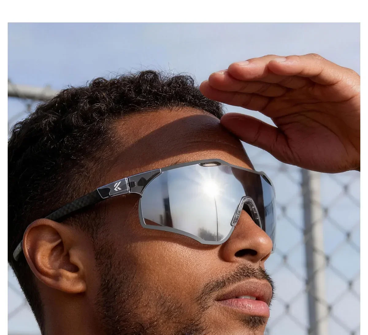 Kapvoe 2026 Neue Sonnenbrille Radfahrbrille Leichte Laufbrille Sportbrille für Männer und Frauen Wanderbrille Kohlefaser UV400 Schutzbrille – Detail 27
