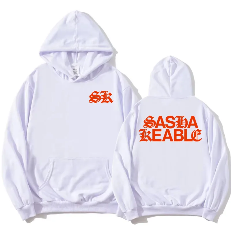 Sasha Keable Singer Stampa Felpe con cappuccio Manica lunga Moda Felpe con cappuccio Abbigliamento grafico Donna Uomo Autunno Sudaderas Unisex