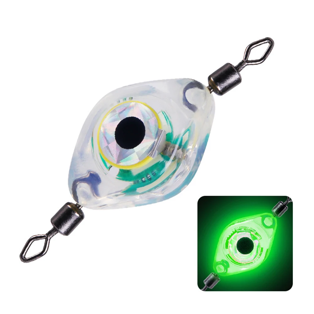 LED Fish Lamp Mini Fishing Lure Light LED Deep Drop Underwater Eye Shape Fishing Squid Fishing Bait Luminous Lure