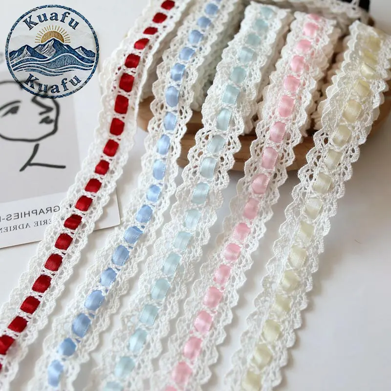 1/3/5 Yards Lolita Spitzenband Baumwollfaden Haushaltsbedarf Kleidung Baby Stoff Nähen Stickerei Dekorativ für DIY Bastelzubehör