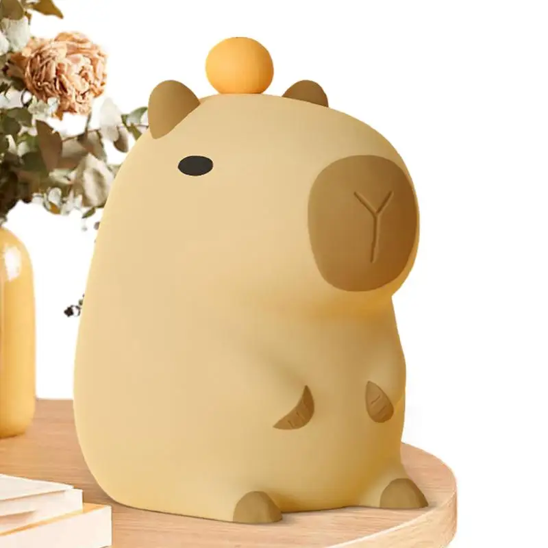 

Capybara Light Animal Lamp USB Rechargeable Capybara Shape Touch Control Silicone Lamp For Bedroom Living Room And Bedside