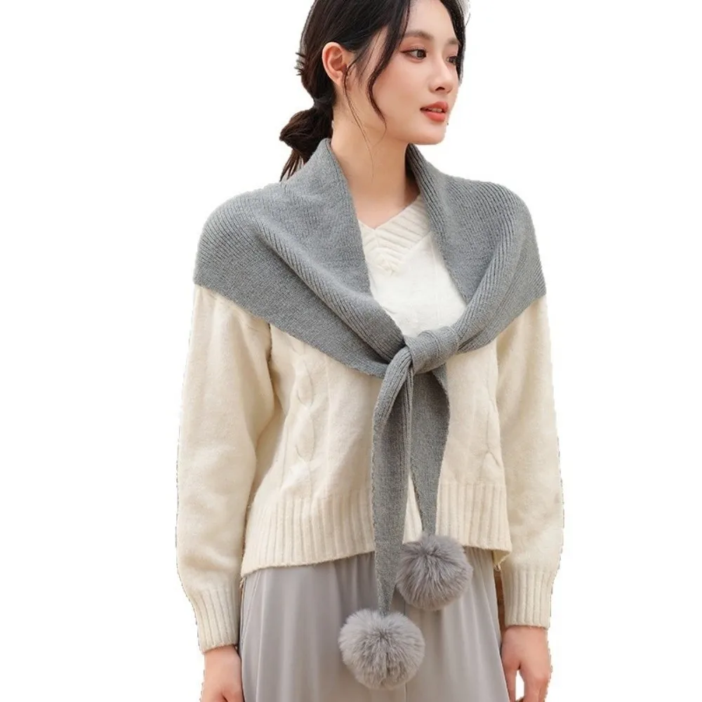 Syal Segitiga Rajutan Lembut Baru, Syal Anti Angin dan Dingin, Syal Rajutan Multifungsi, Hadiah