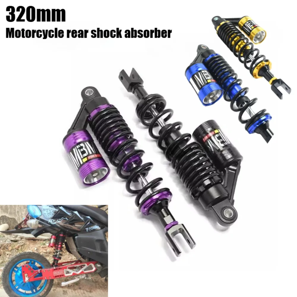 320 millimetri 12.5 "posteriore Moto Azoto Ammortizzatore Ad Aria 5 colori per Kawasaki Suzuki Honda Yamaha BWS Scooter Parti Modificate