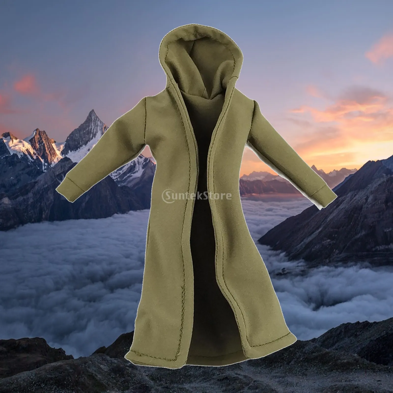 

1 12 Scale Male Hooded Coat Model Doll Accessories Fabric Outfit for DIY Action Figures Pretend Play Costume