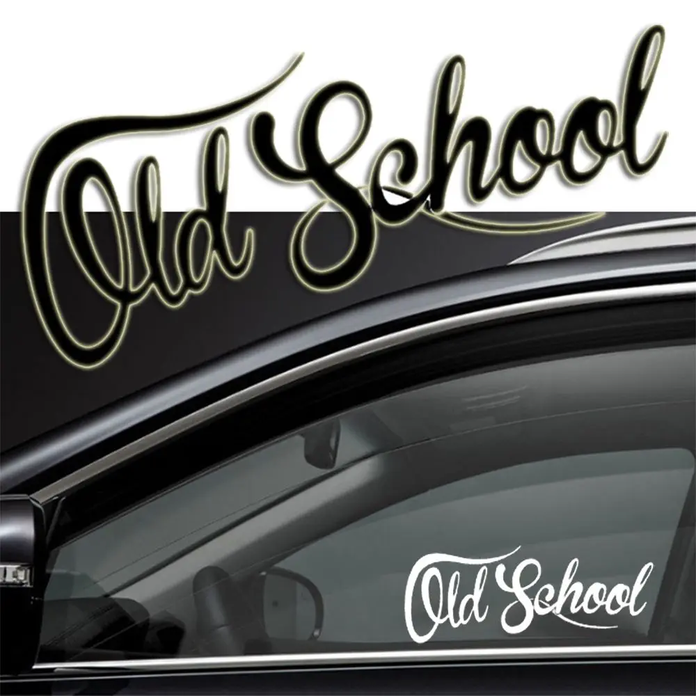 

Accessories White/Black Vinyl Car Sticker OLD SCHOOL Classic Decal