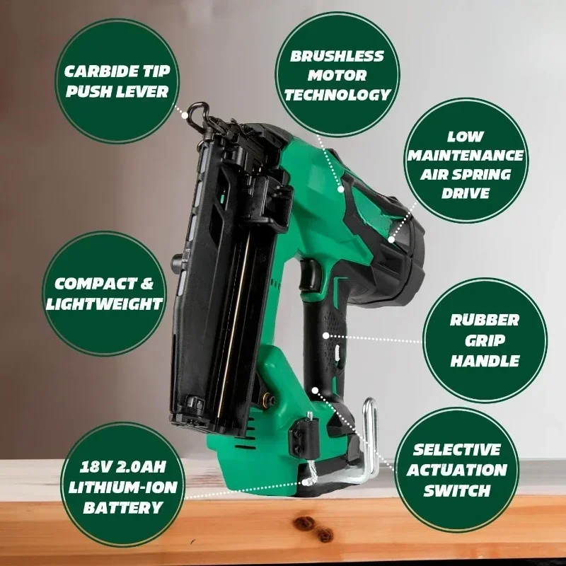 Zestaw akumulatorowych gwoździarki kątowej home.18V, 15 Gauge, gwoździe kątowe 1-1/4