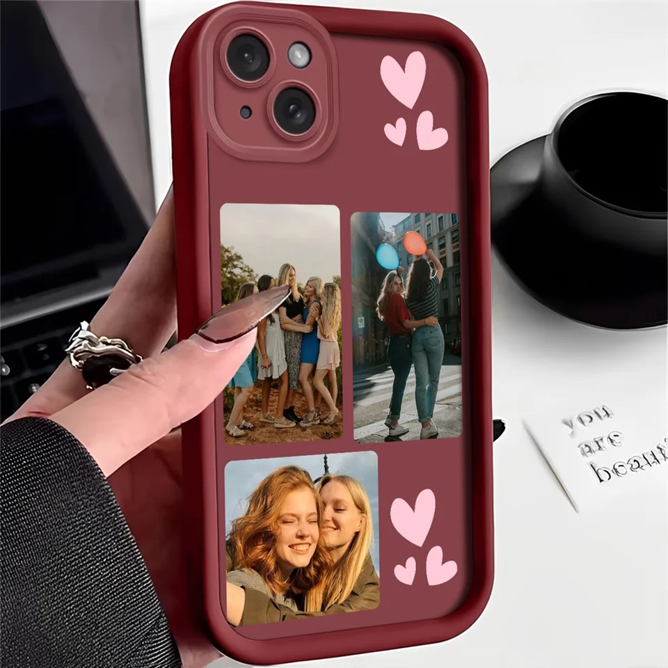 Funda Personalizable con Foto Familiar para iPhone 17 16 15 14 13 12 11 Pro Max Mini SE 2020 2022 Air XS XR 6 7 8 Plus 16e 5