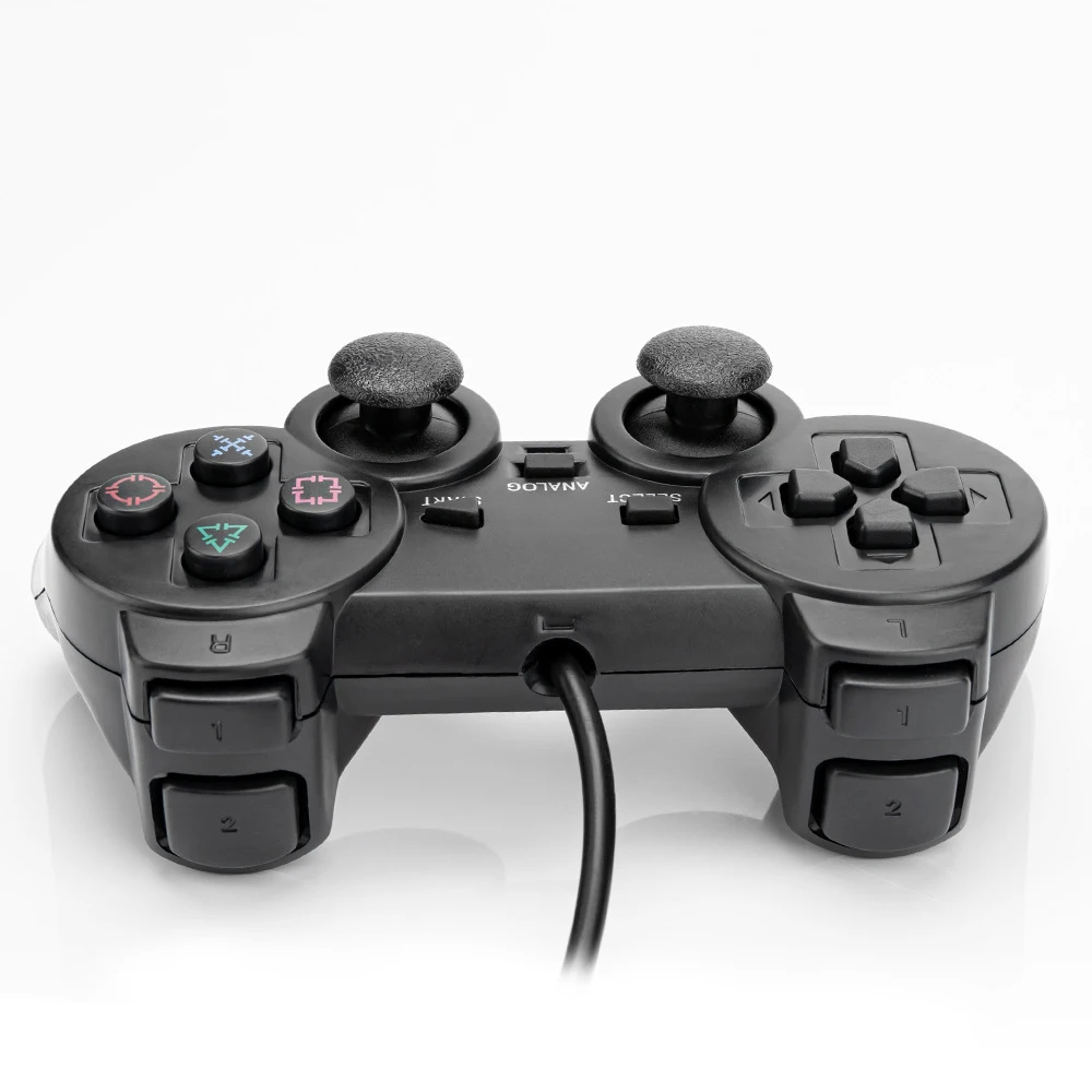 DATA FROG Kabelgebundener PS2-Analogcontroller – DualShock Vibration Joypad