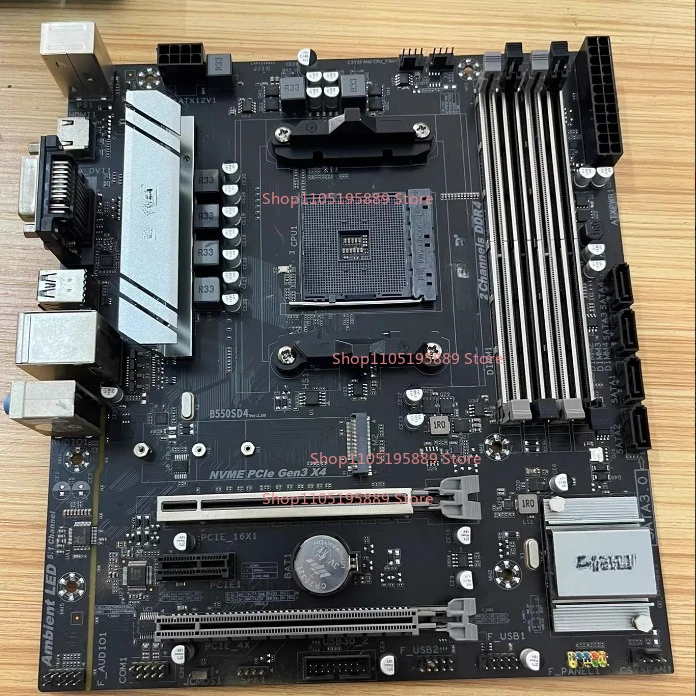 

Материнская плата ONDA B550SD4 V1.00, поддержка интерфейса AM4, памяти DDR4, 4 слота для памяти, PCI-E 3.0 X16, M.2 NVMe