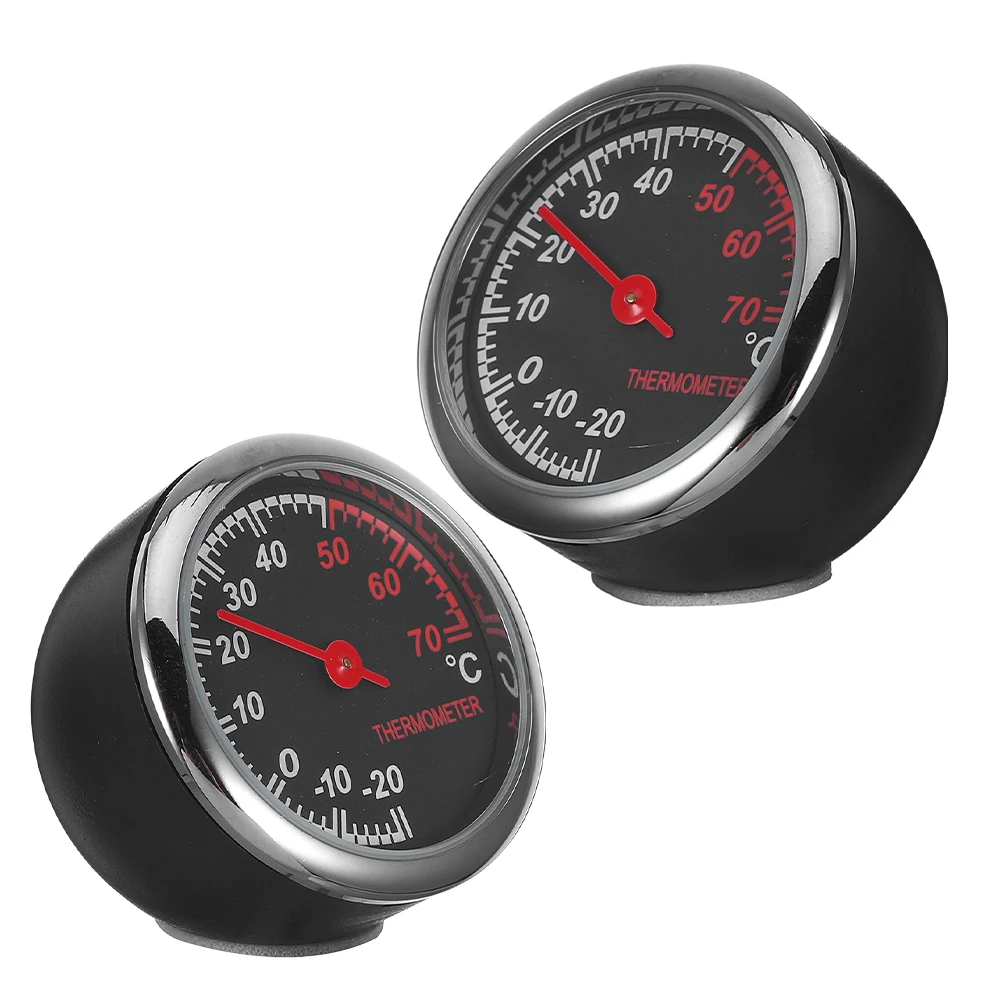 

2Pcs Automotive Temperature Gauge for Car Dashboard - Compact Thermometer with Temp Monitoring and Clear Visibility