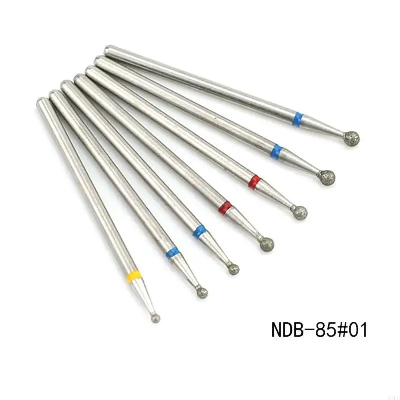 Q1FB 7 PCS Diamond Milling Cutter Boorbits Set 3/32 "Elektrische manicure Nagelfilis Bit Manicure Accessoire eenvoudig te
